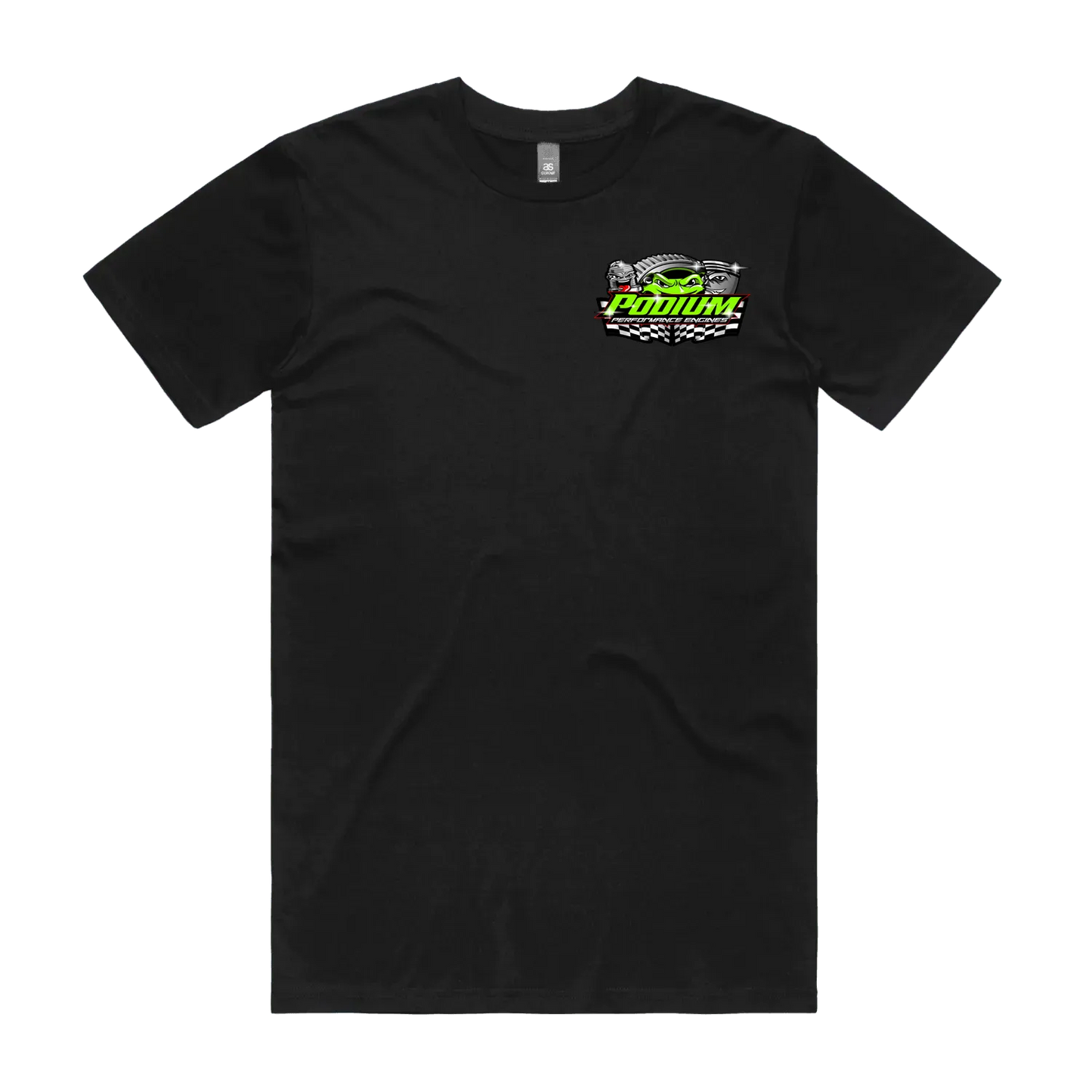 Black front flat lay