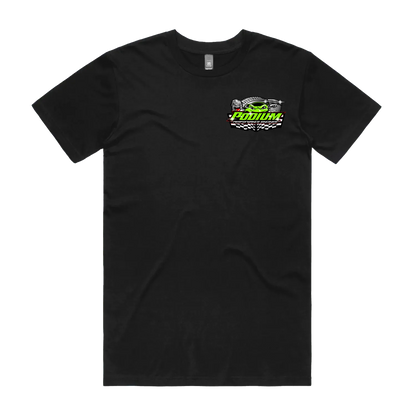 Black front flat lay