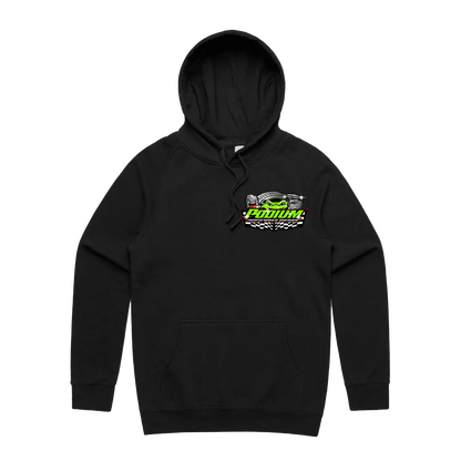 Black front flat lay