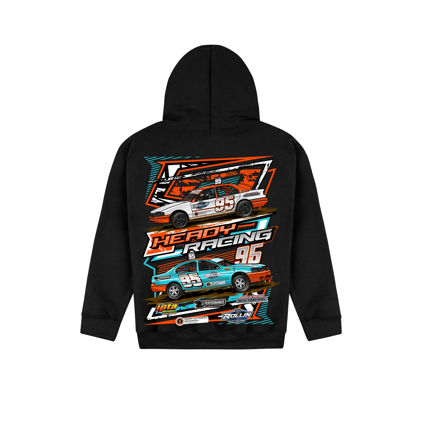 Black back flat lay