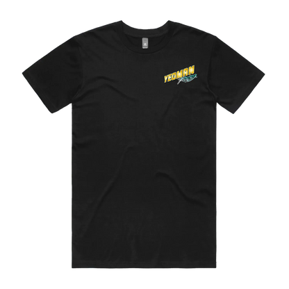 Black front flat lay